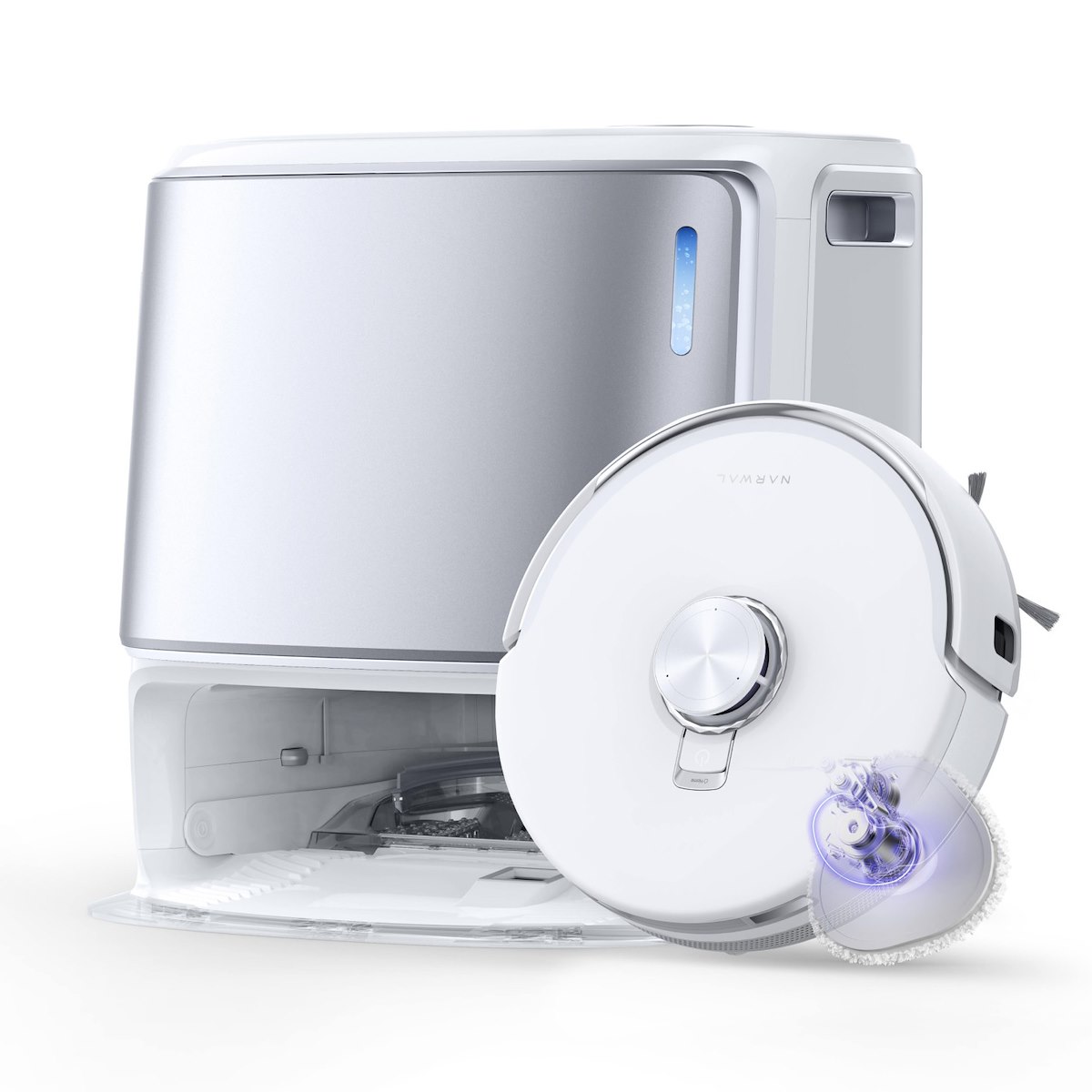 NARWAL FREOZ10ULTRAWHITE Robot Lava-Aspira 4.5+2.5L 2 Fotocamere WiFi Base Ric. - immagine 3