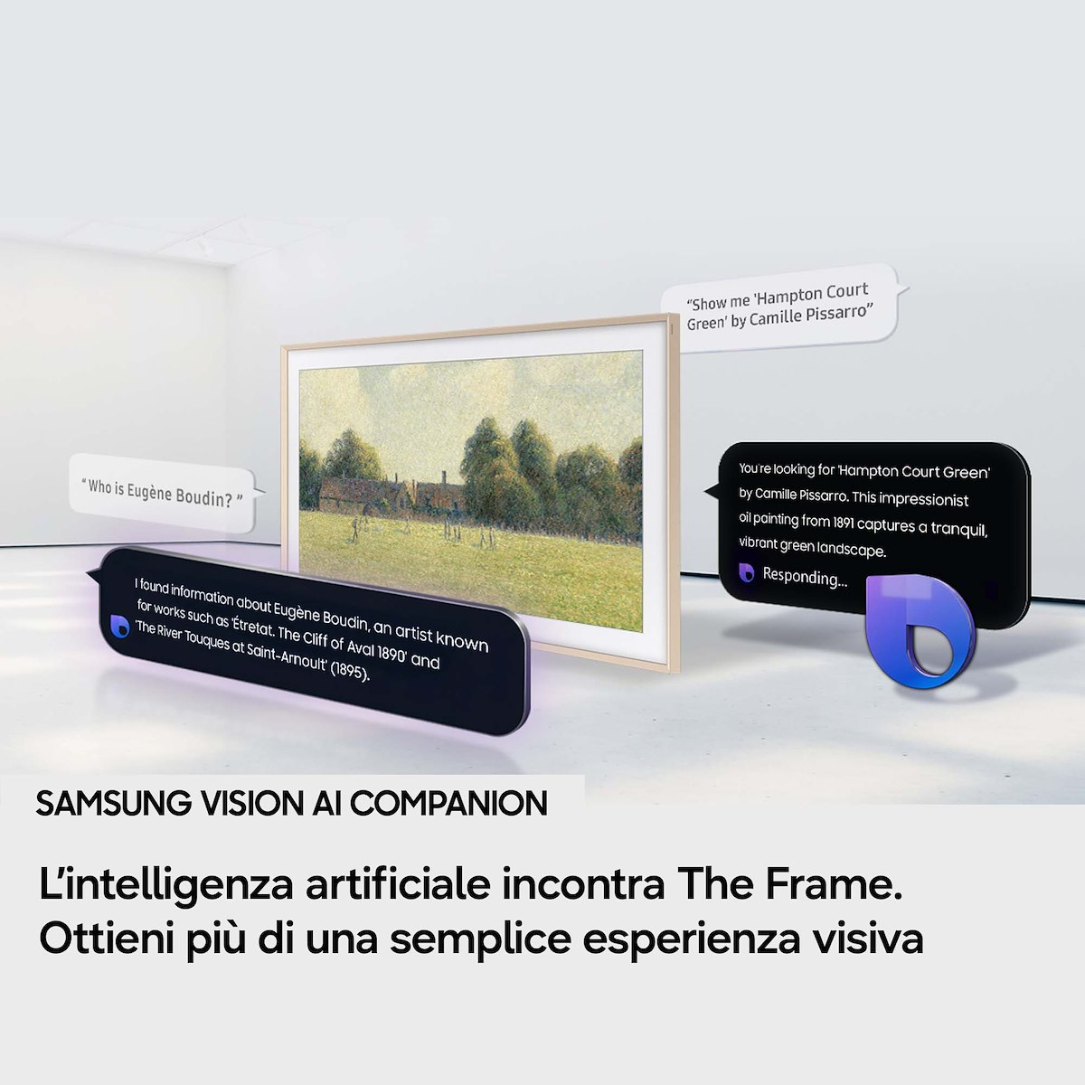 SAMSUNG QE55LS03HWUXZT TV LED 4K UHD Smart Tizen The Frame - immagine 2