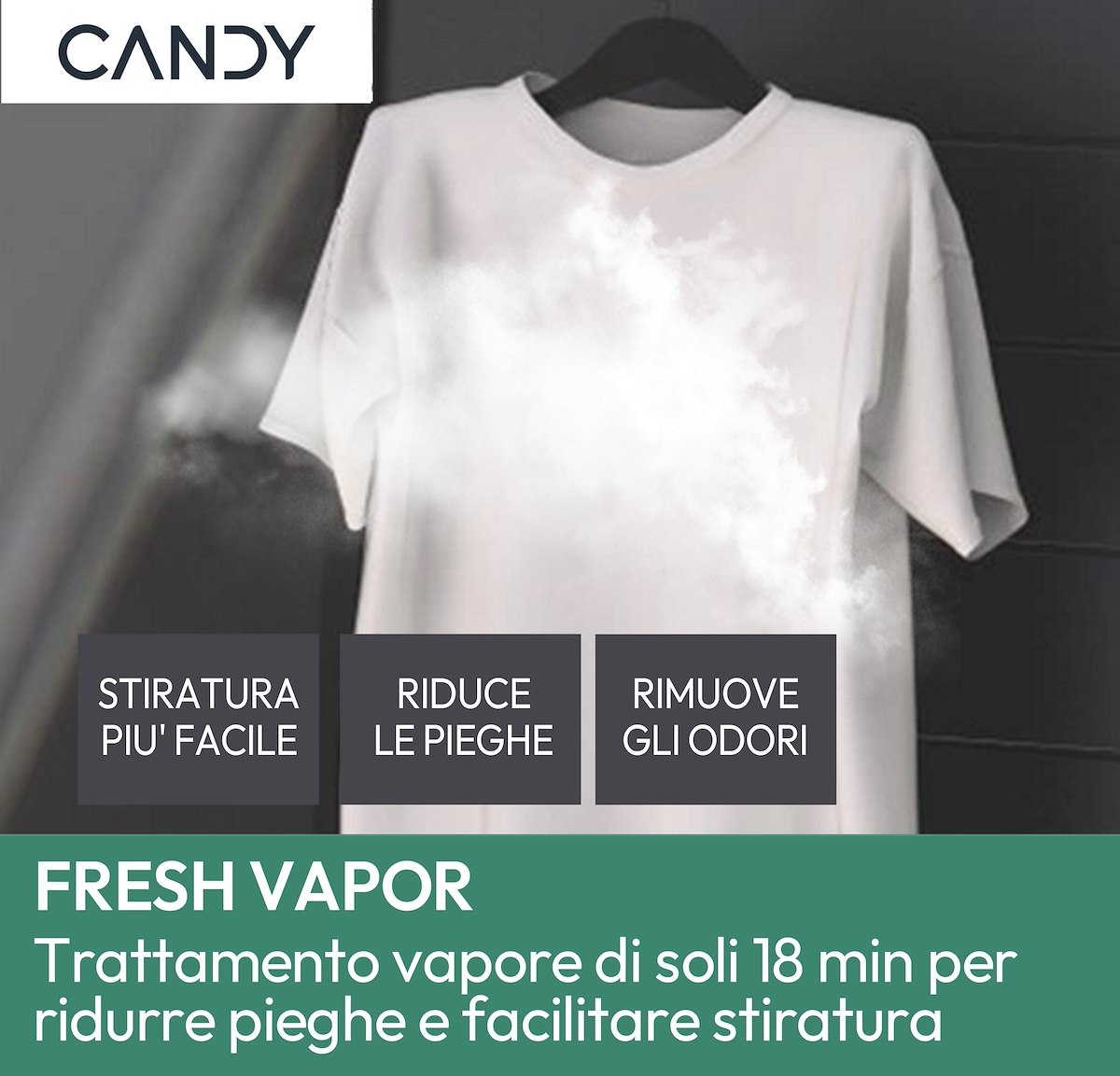 CANDY EY27S7S lavatrice slim 7kg 1200giri A-15% - immagine 3