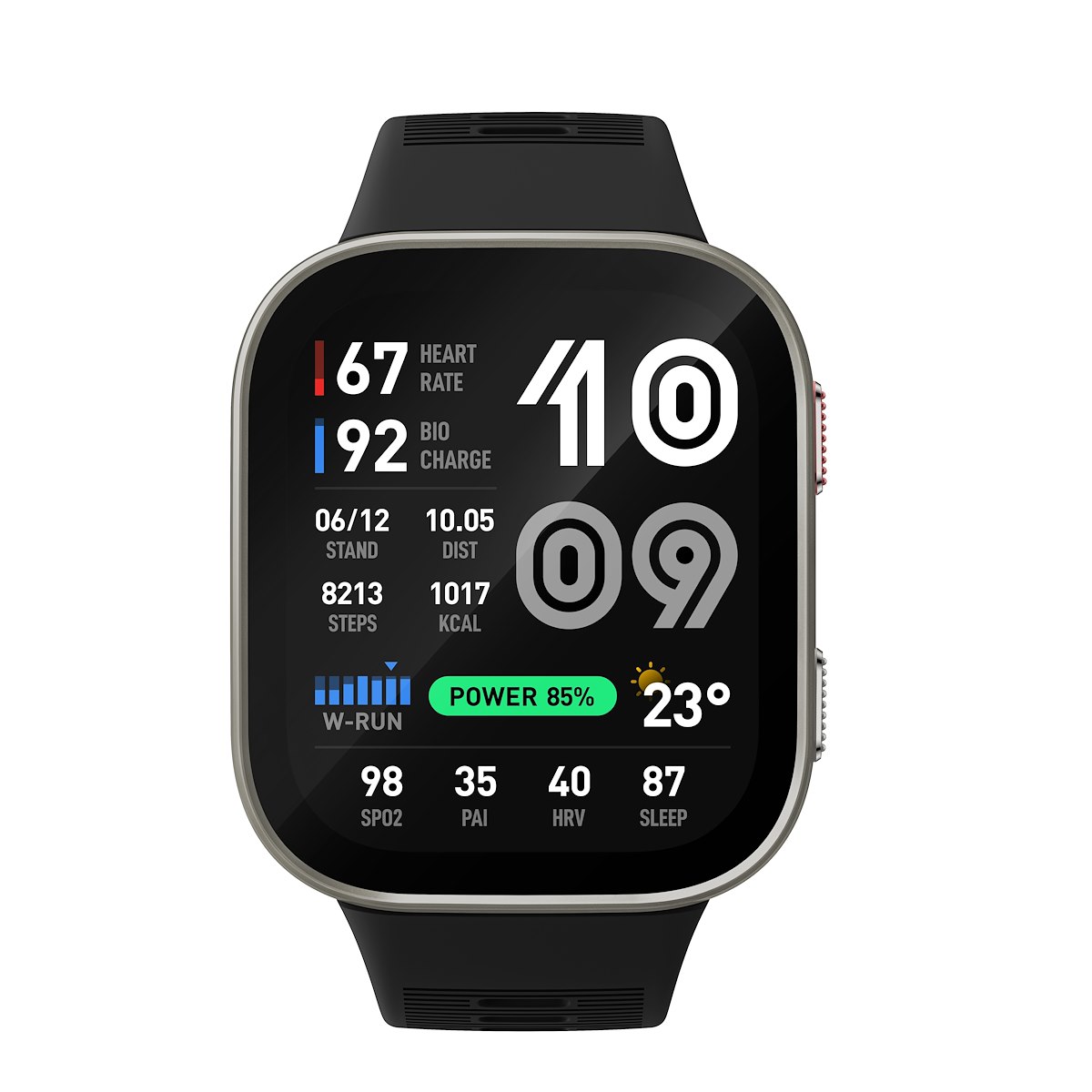 Amazfit Bip Max Silver Smartwatch 2.07 Pollici Amoled BT HR GPS 5ATM