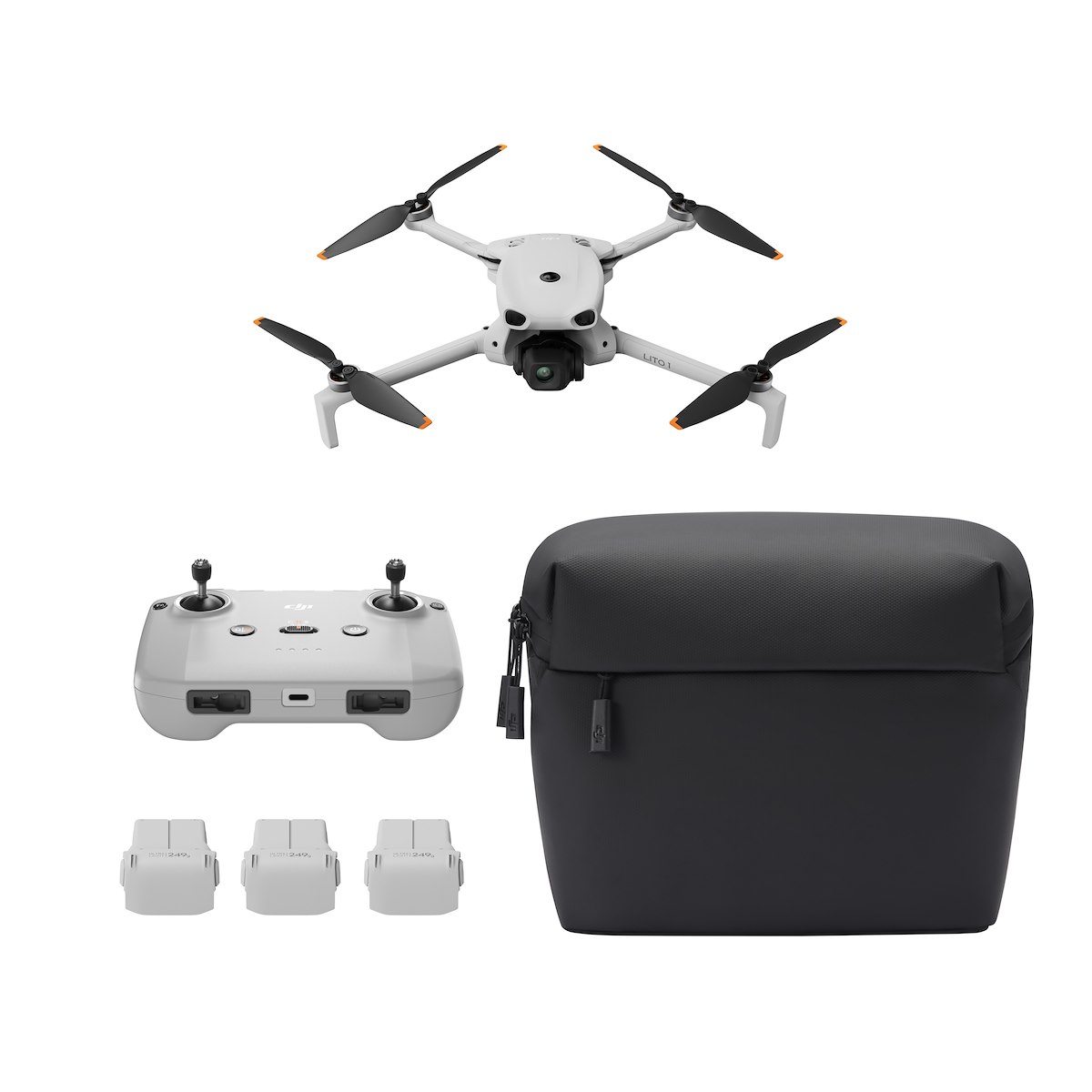 DJI LITO1FLYMORECOMBO Drone 8K Wi-Fi, Radiocomando RCN3, Hub Ricarica