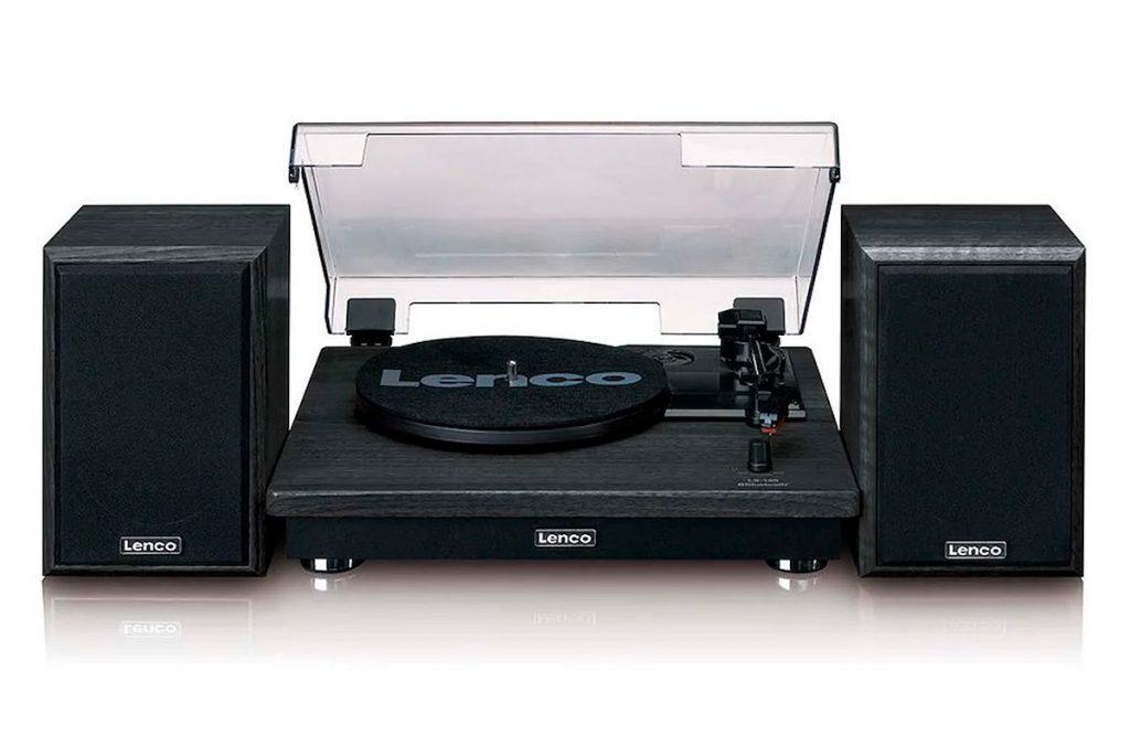 LENCO LS100BK Giradischi Bluetooth 20W con Diffusori Nero