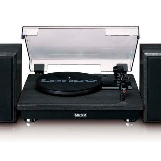 LENCO LS100BK Giradischi Bluetooth 20W con Diffusori Nero