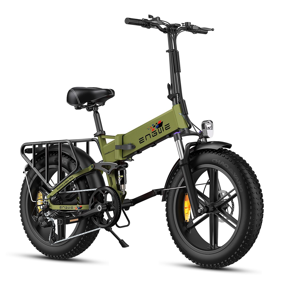 ENGWE MX8GREEN E-Bike Fat 48V 12.8Ah, Ruote 20", Autonomia 90km