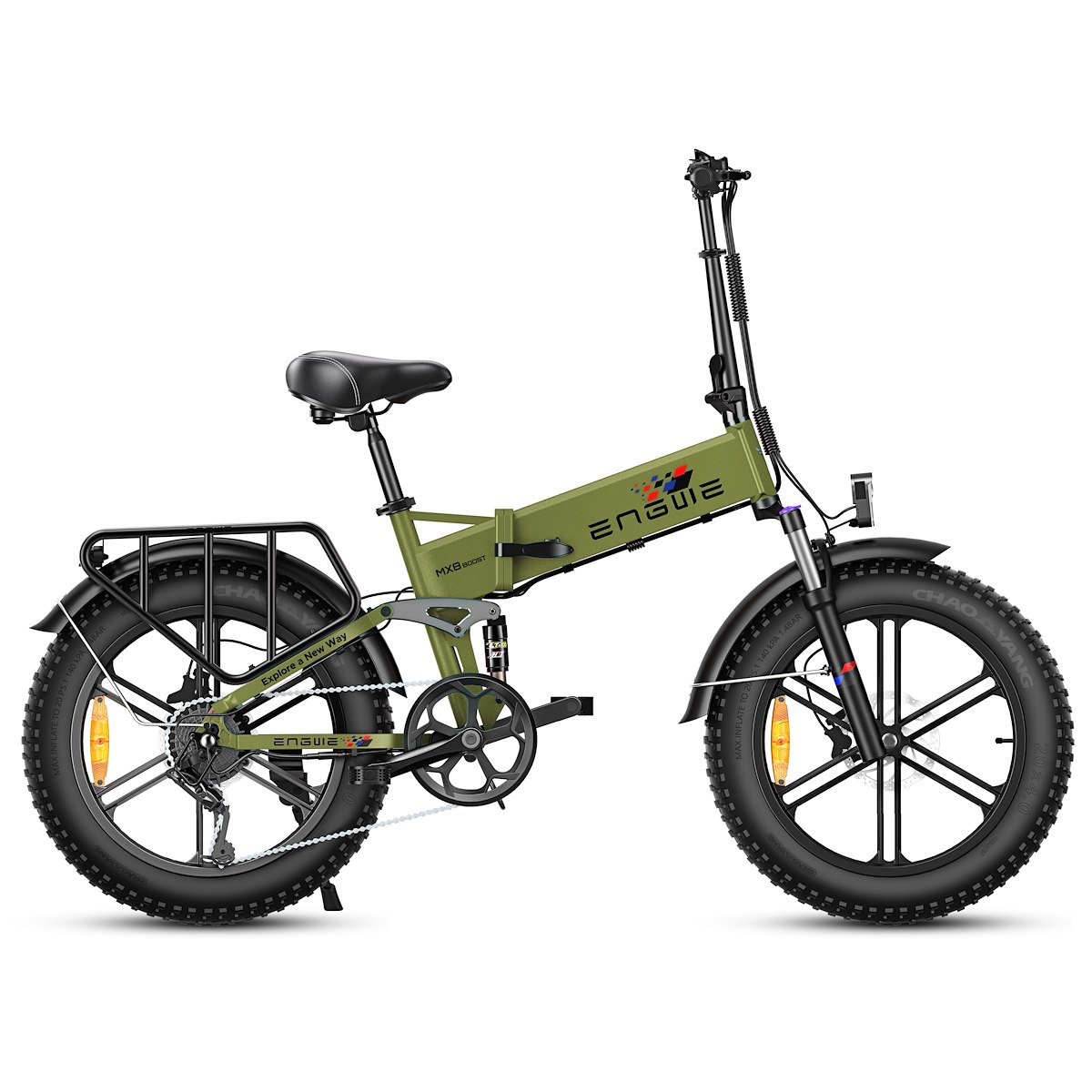 ENGWE MX8GREEN E-Bike Fat 48V 12.8Ah, Ruote 20", Autonomia 90km - immagine 2