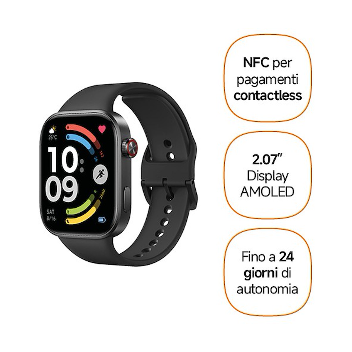 XIAOMI BHR0956GL Redmi Watch 2 Lite NFC Obsidian Black