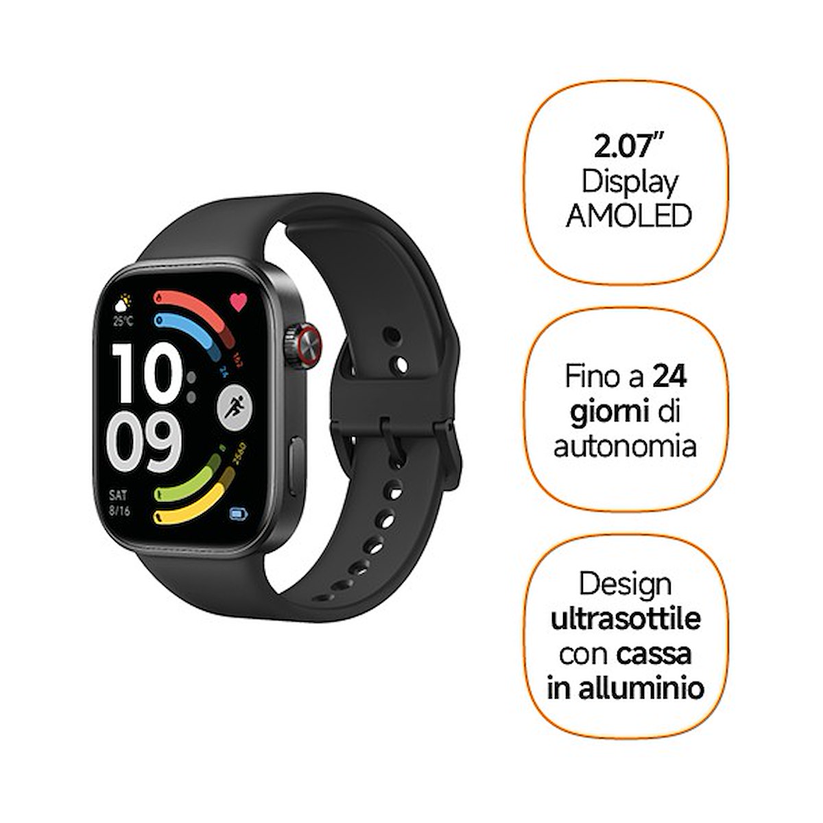 XIAOMI Redmi Watch 6 Obsidian Black Smartwatch 2.07 Pollici
