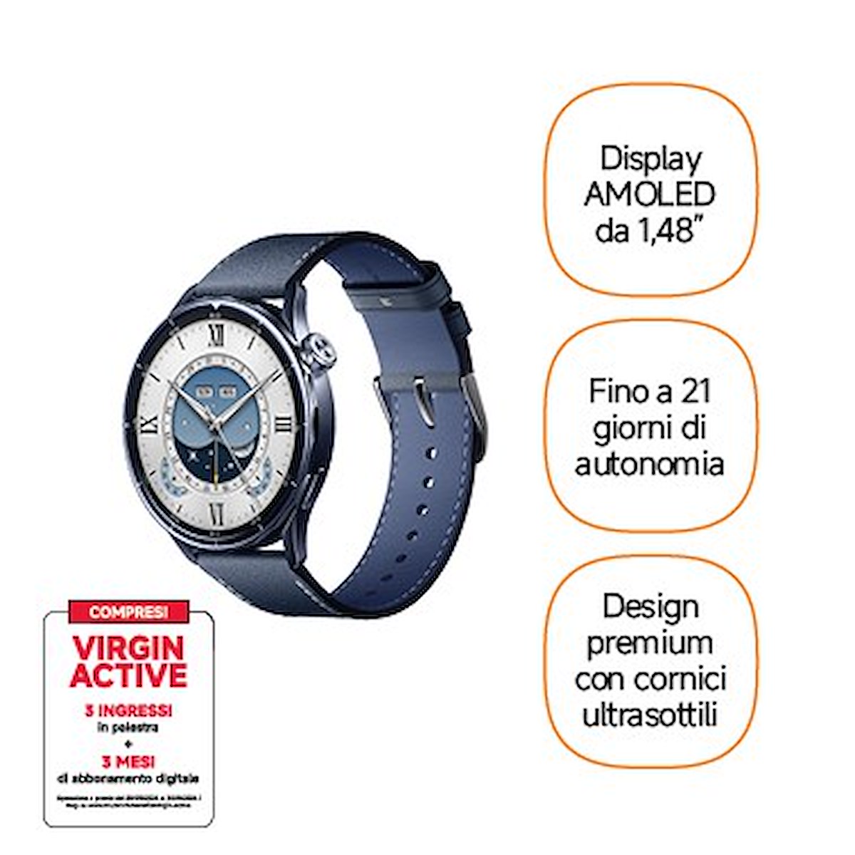XIAOMI BHR08ITGL Watch S5 46mm AMOLED BT Blu Ceramica