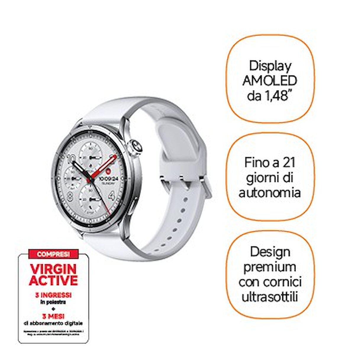 XIAOMI WATCH S5 Silver Smartwatch 1.48 Pollici 46MM
