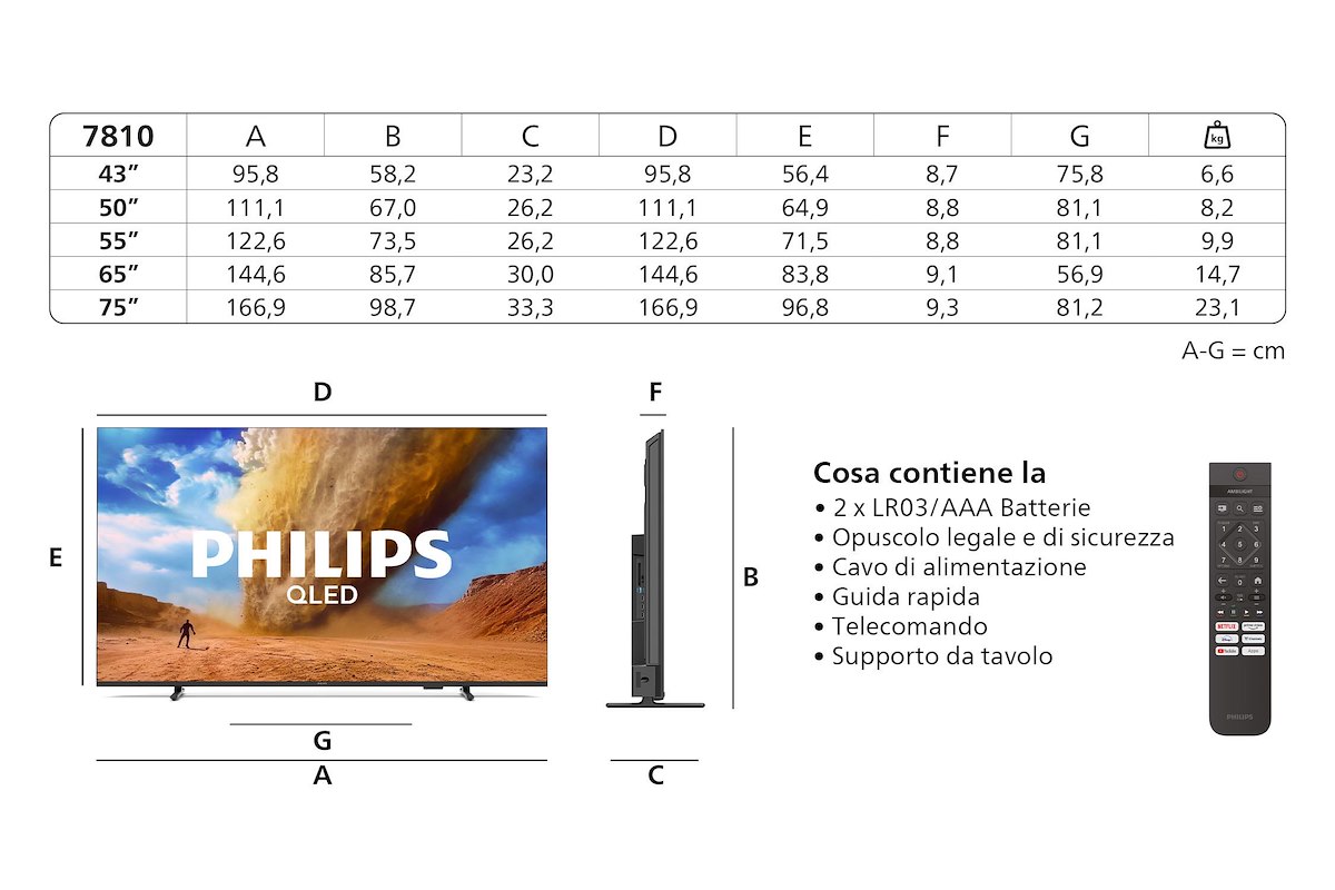 PHILIPS 43PUS7810 Smart TV LED 43 Pollici 4K UHD DVB T2 S2 Titan - immagine 3