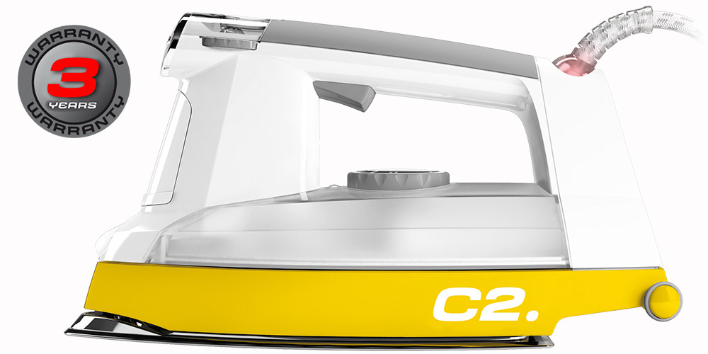 Jagua C2 Bianco-Giallo Ferro a Vapore 1600W 0.33 Litri