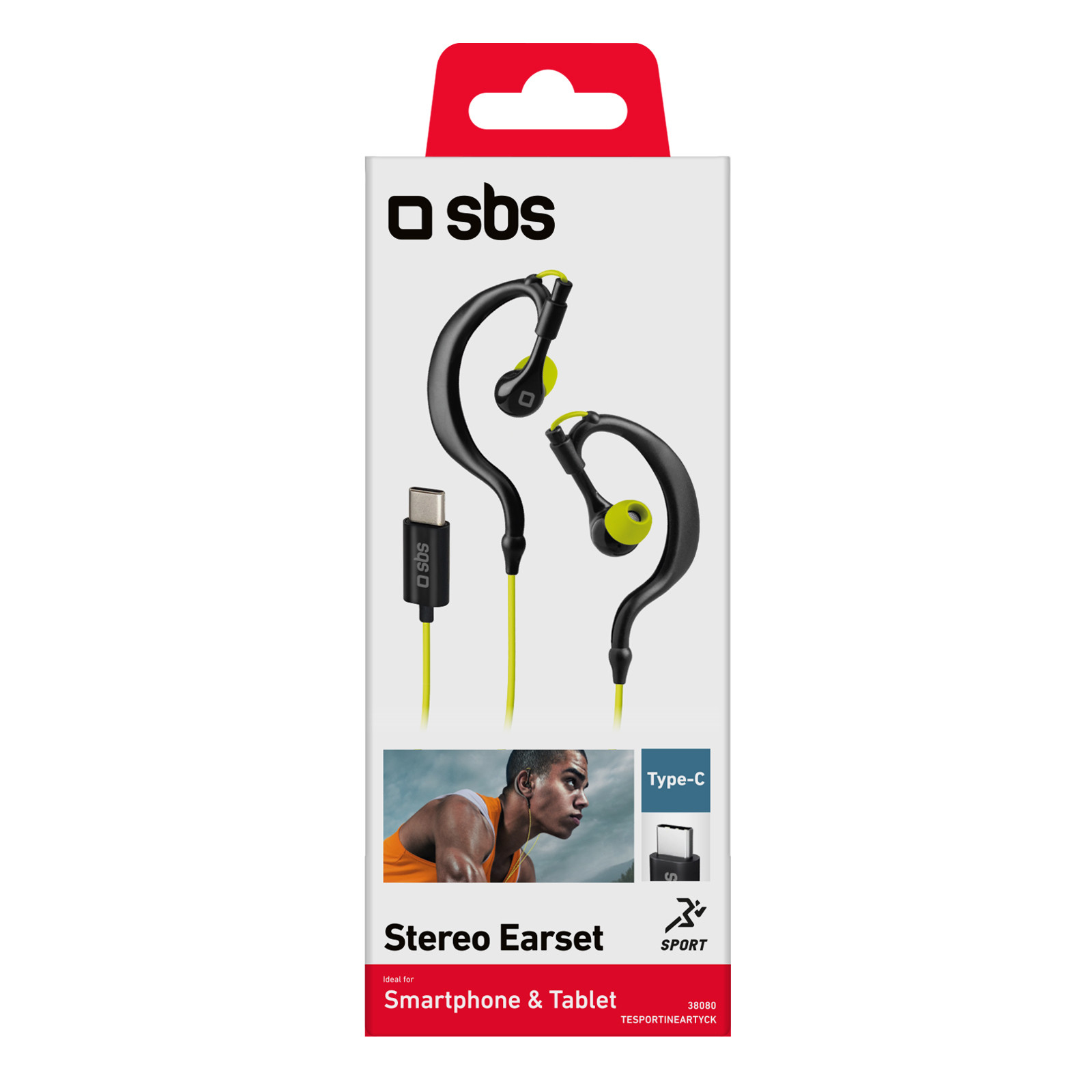 Sbs Filo Sport Auricolari Neri Type-C In-ear - immagine 4