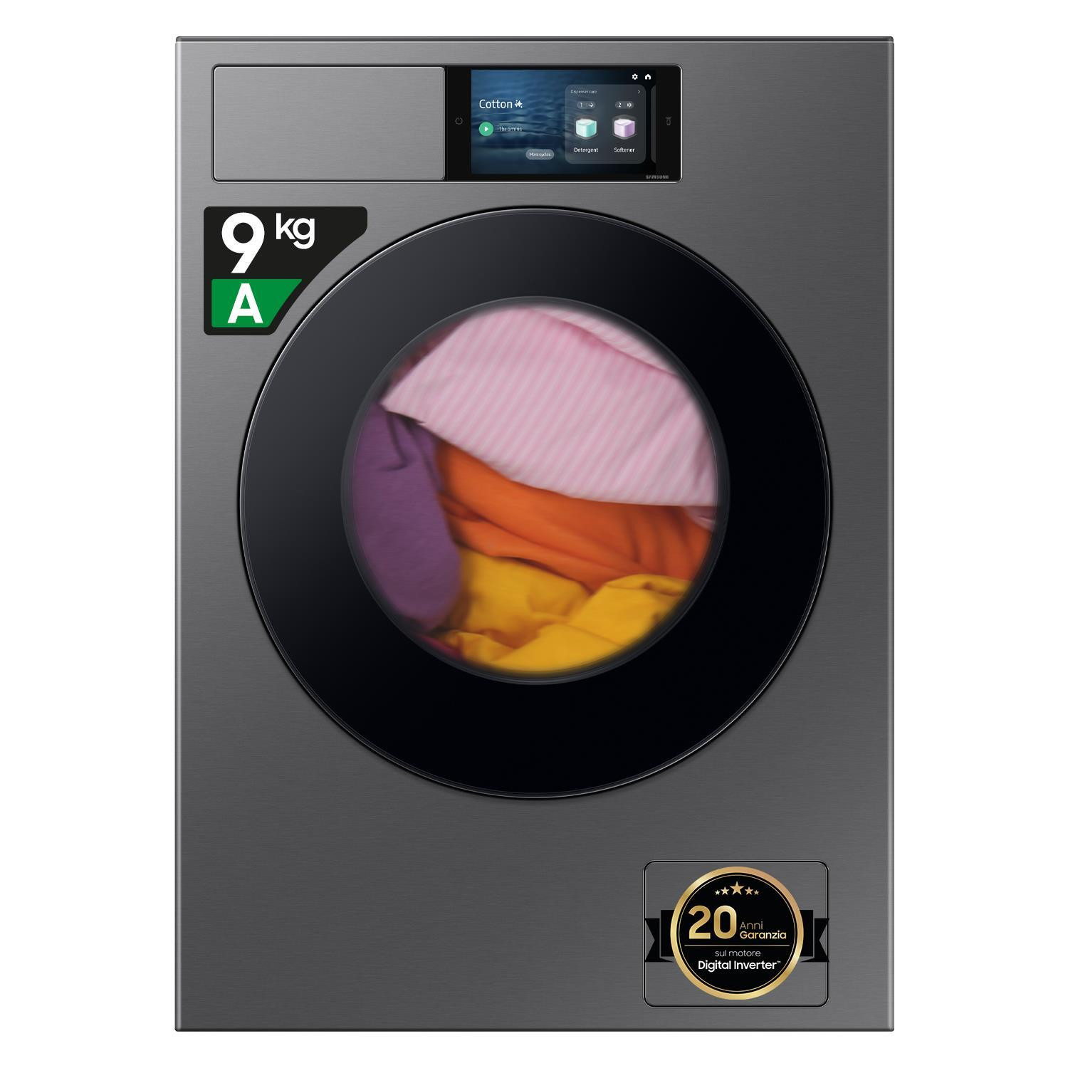 Samsung WF90F09C4SU3 Dark Silver Lavatrice Carica Frontale 9KG 1400Giri Wi-Fi