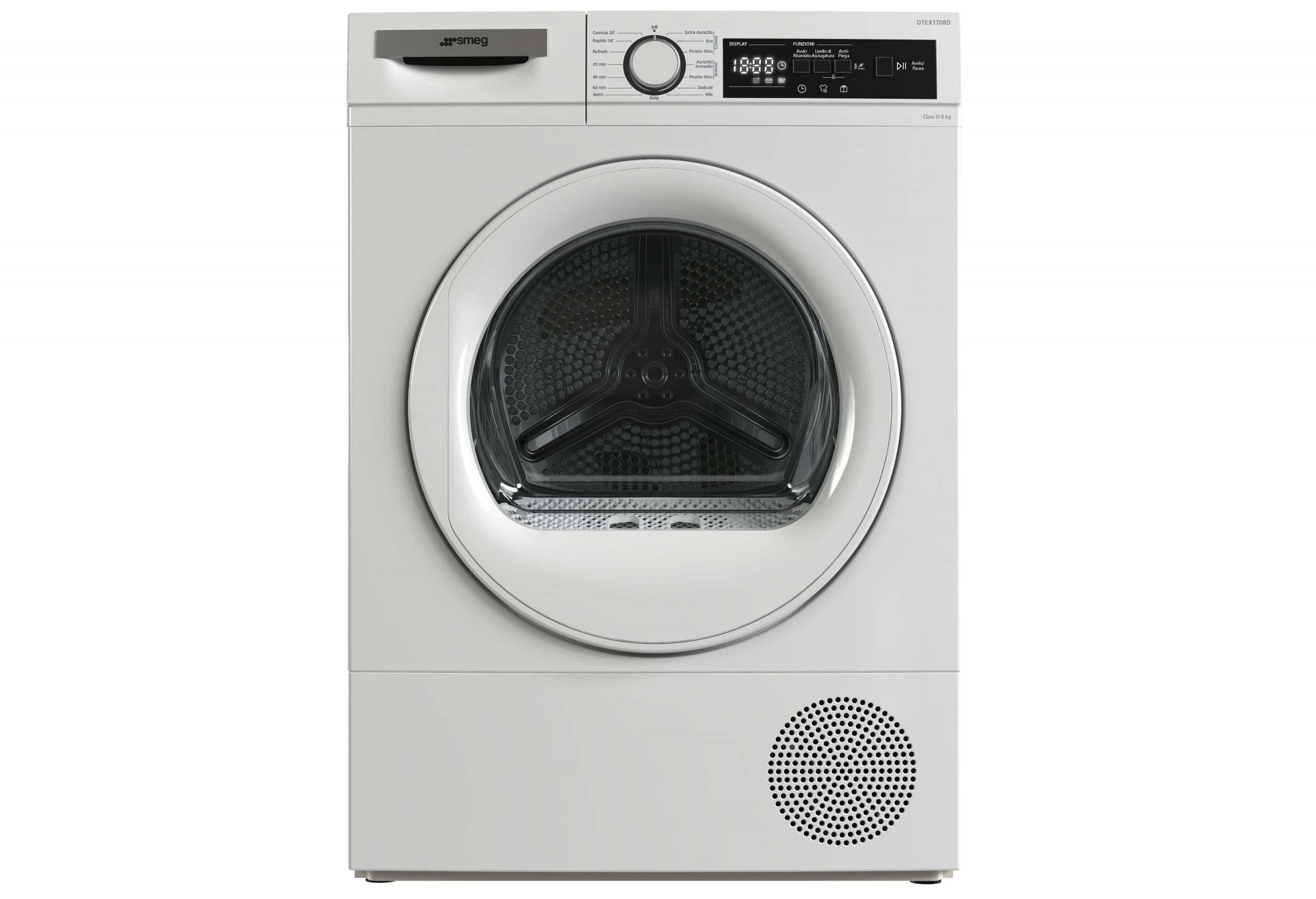 Smeg DTEX1T08D Asciugatrice Carica Frontale 8KG Pompa di Calore