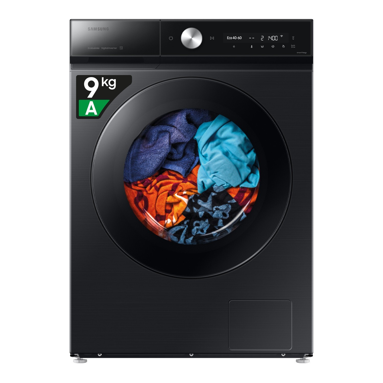 SAMSUNG WW90DB8U95GBU3 Lav Frontale 9KG 1400 Inverter Vapore WiFi Nera - immagine 2