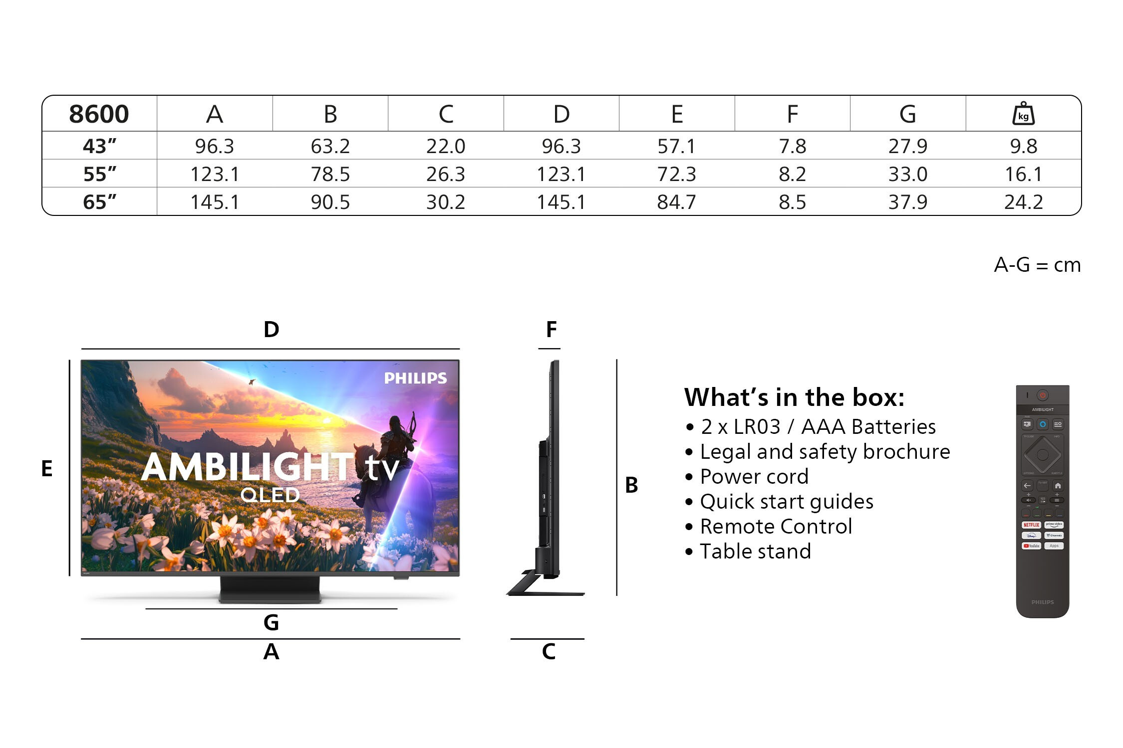 Philips 43PUS8600 Smart TV Qled 43 Pollici 4K con Ambilight - immagine 3