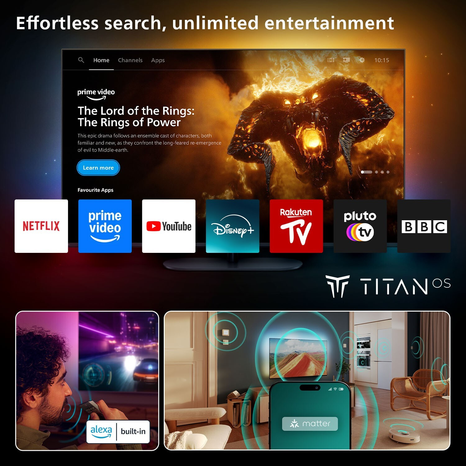 Philips 43PUS8600 Smart TV Qled 43 Pollici 4K con Ambilight - immagine 6