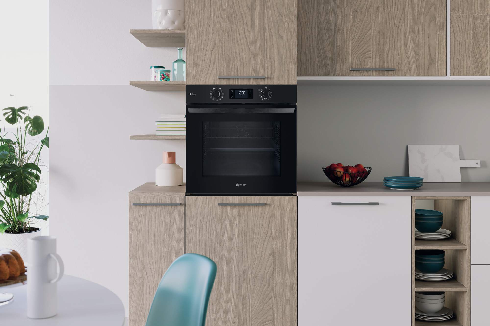 Indesit IO258HSB Forno 60cm 71lt Multifunzione Vapore Classe A Nero - immagine 4