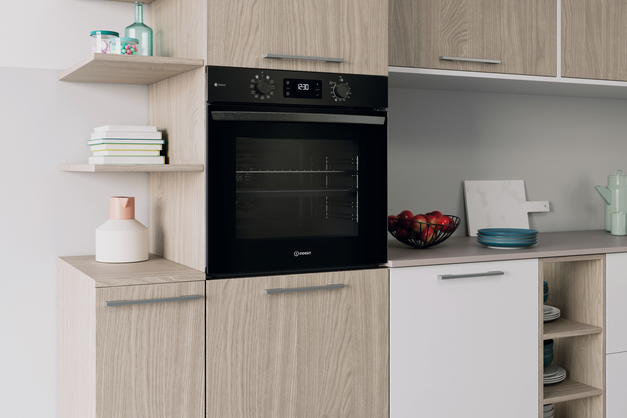 Indesit IO258HSB Forno 60cm 71lt Multifunzione Vapore Classe A Nero - immagine 5