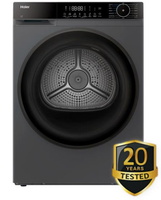 Haier HD90D357GU1IT Asciugatrice Pompa Calore 9kg Classe D Wifi Antracite