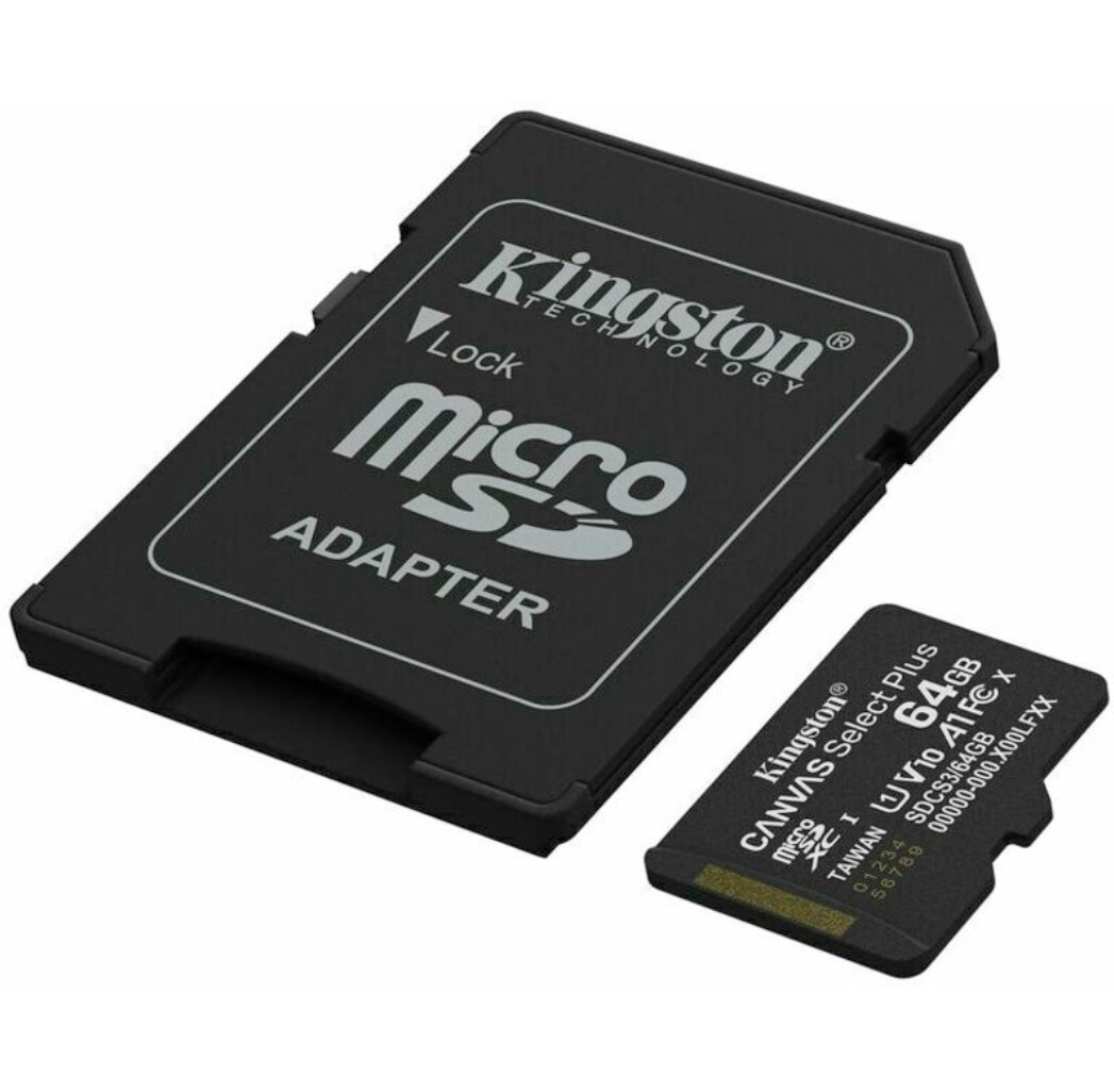KINGSTON SDCS364GB Memoria Micro SDXC 64GB V10 A1 Con Adattatore - immagine 2