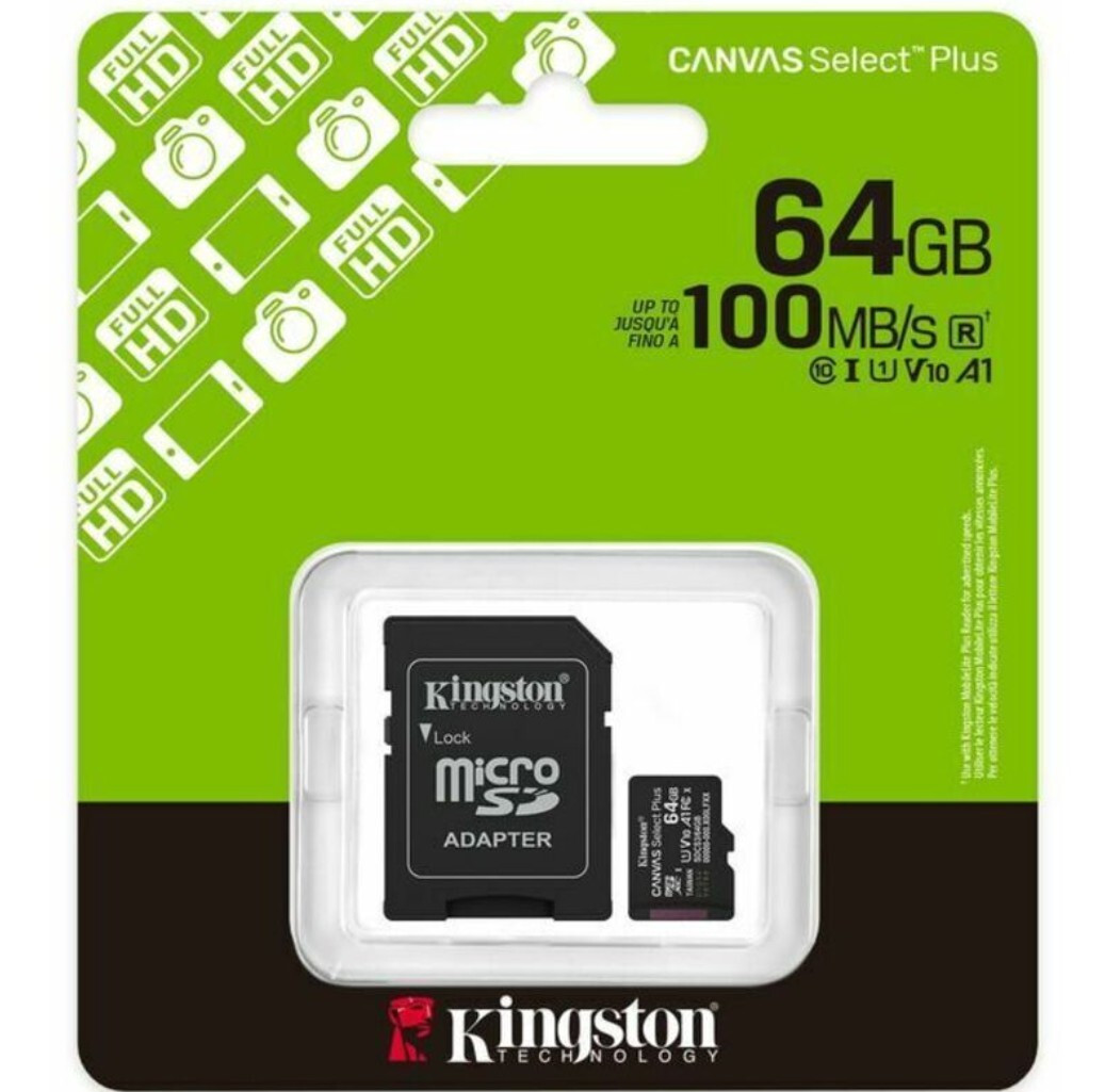 KINGSTON SDCS364GB Memoria Micro SDXC 64GB V10 A1 Con Adattatore - immagine 3