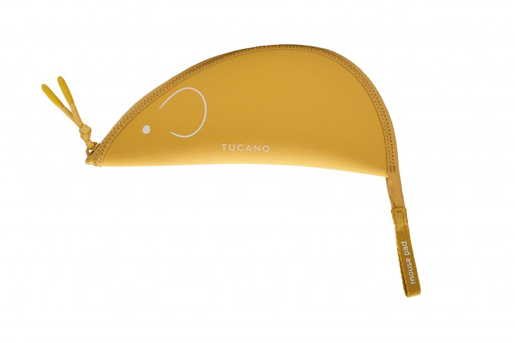 Tucano BTOPOMPWMY Mouse Wireless Con Custodia Tappetino Per Mouse Giallo