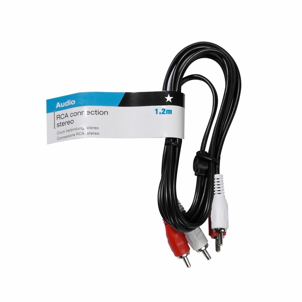 Vivanco VVAX2RCA12MMK Cavo RCA Stereo M-M 1 2M Nero