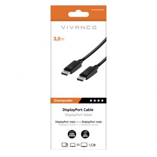 Vivanco VVITDPORT30MMK Cavo Displayport M-M 3M Nero Cavi Informatica
