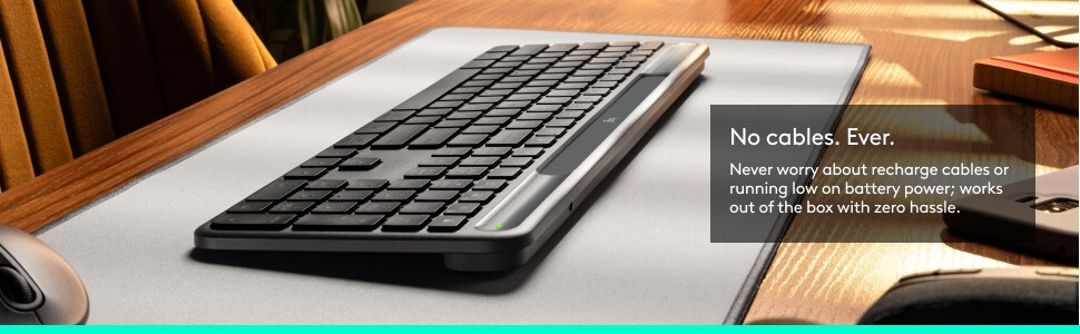Logitech 920013761 Tastiera Wlss Ricarica Solare Solarplus Graphite - immagine 5