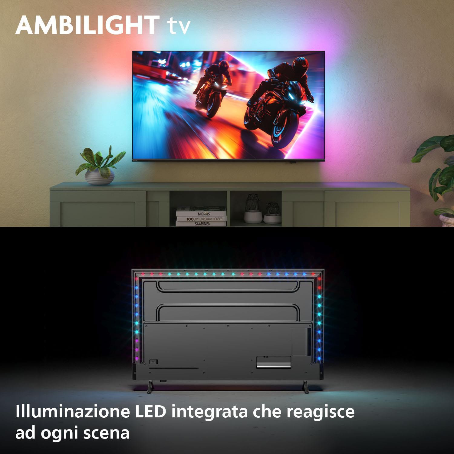 Philips 55MLED920 TV QD MiniLED 55 UHD 4K T2 S2 Smart Titan Ambiligh - immagine 2