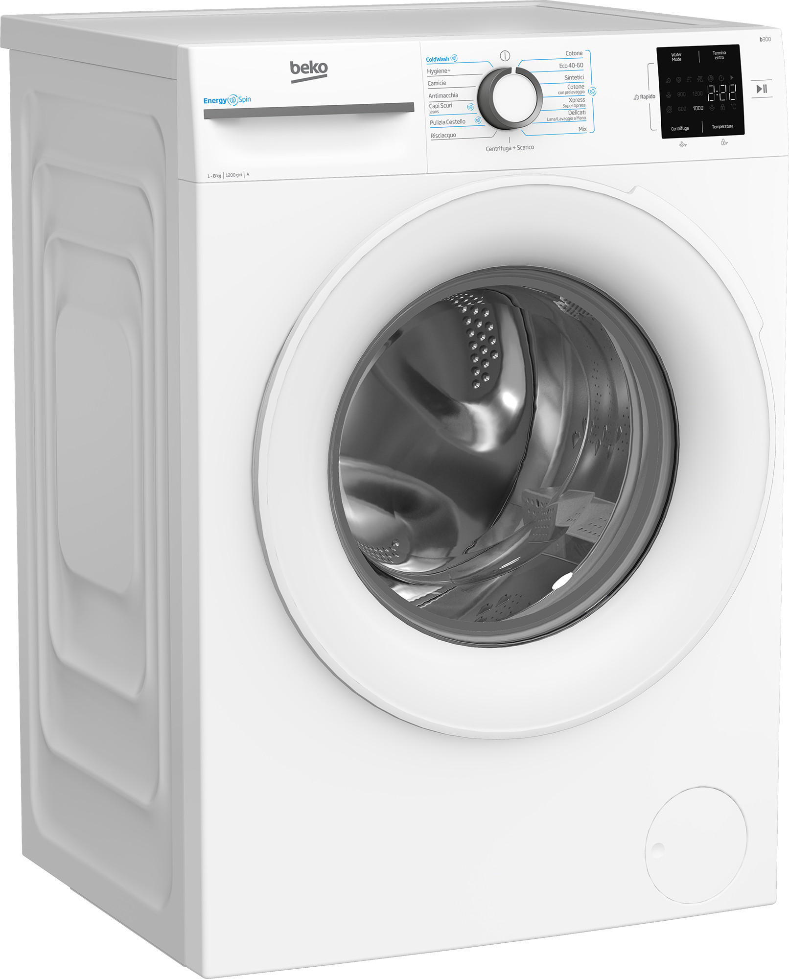 Beko BMWU3821W Lavatrice Frontale 8 Kg 1200 Giri Classe A Inverter Vapore - immagine 2