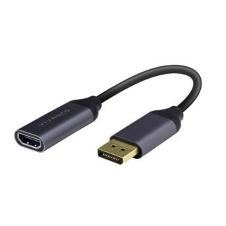 Vivanco VNITDPHDMIMET Adattatore Displayport Hdmi M F 0 1m Grigio