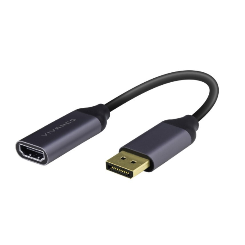 Vivanco VNITDPHDMIMET Adattatore Displayport Hdmi M F 0 1m Grigio
