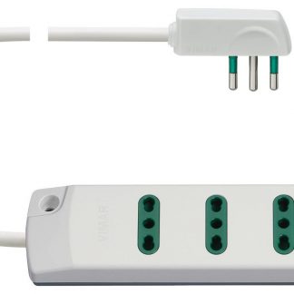 Vimar FP00404CB Prolunga Elettrica Multipla 4 Prese 17 11 SPA17 Bianco