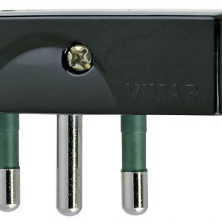 Vimar 00207 Spina 2P T 16A SPA17 90GR Nero