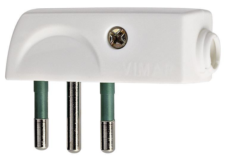 Vimar 00206B Spina 2PT 10A SPA11 90 Gradi Bianco