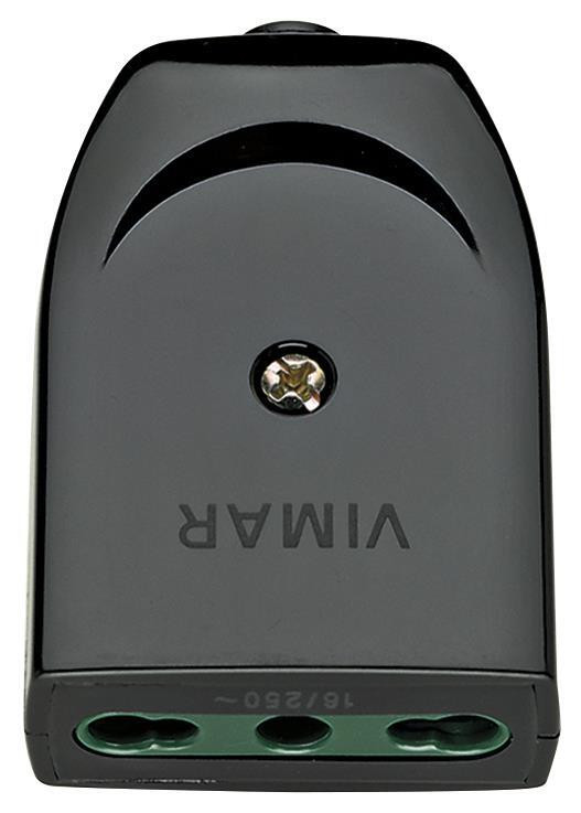 Vimar 00223 Presa 2P T 16A P17-11 Assiale Nero