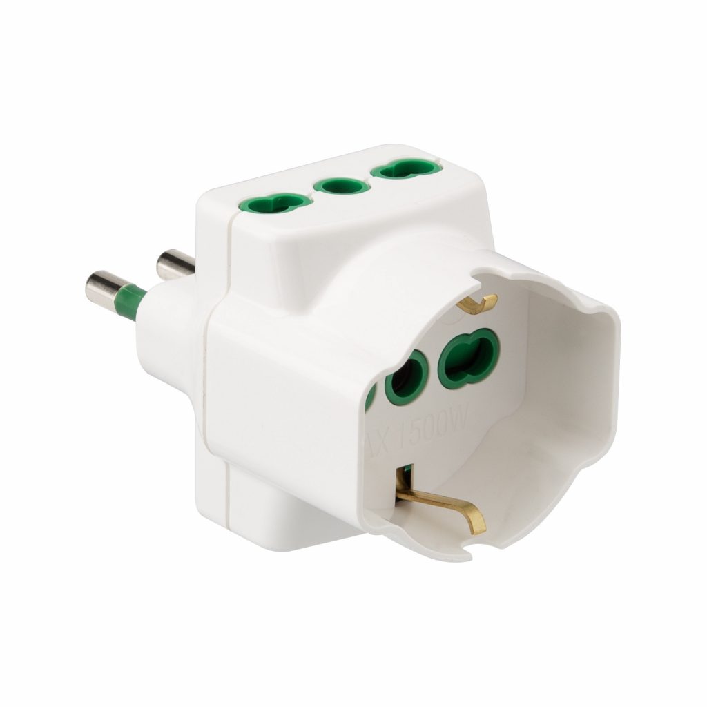 Ekon ECELX3OUTSCHU16W Adattatore Triplo Spina Ita 2P T 16A White