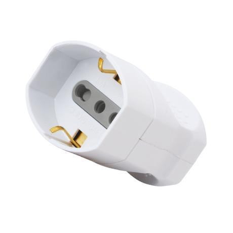 GBC 22021350 Presa Rete Bipasso-Schuko Bianco