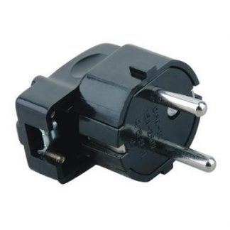 GBC 22022700 Spina Rete Schuko 16A 250V 90 Gradi Nera