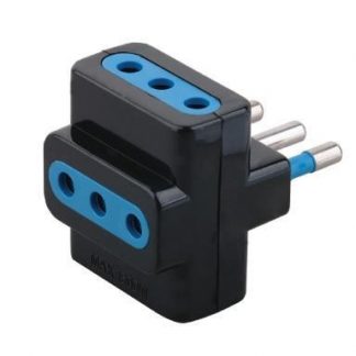 GBC 22022800 Adattatore 1 Spina 10A 3 Prese 10A Nero Spine Prese Elett