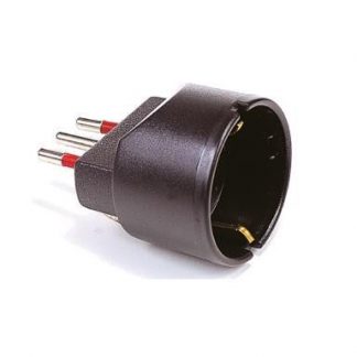 GBC 22023400 Adattatore Da Spina 10A A Presa Shucko Nero Spine Prese Elett