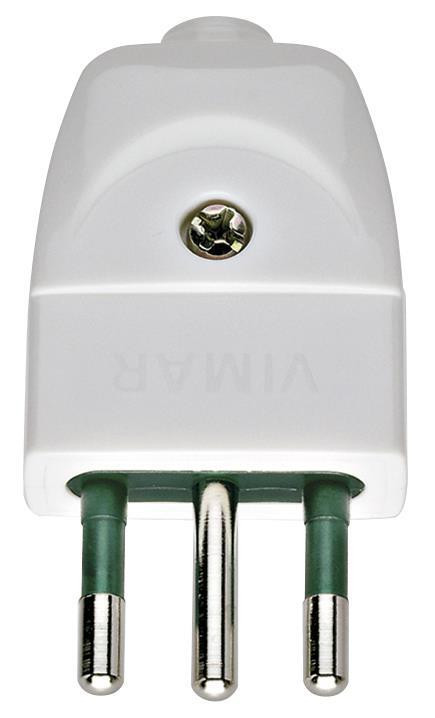 Vimar 00201B Spina 2P T 10A S11 Assiale Bianco