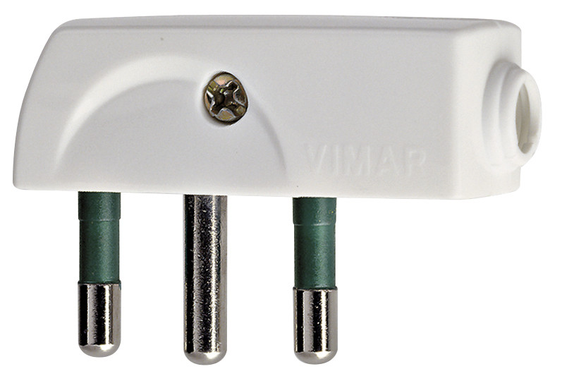 Vimar 00207B Spina 2P T 16A SPA17 90 Gradi Bianco