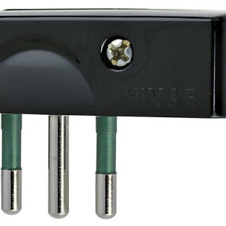 Vimar 00206 Spina 2P T 10A SPA11 90 Gradi Nero