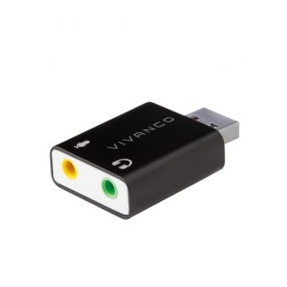 Vivanco VNITADUSB2JACK35K Adattatore USB A Maschio A Jack Microfono Femmina