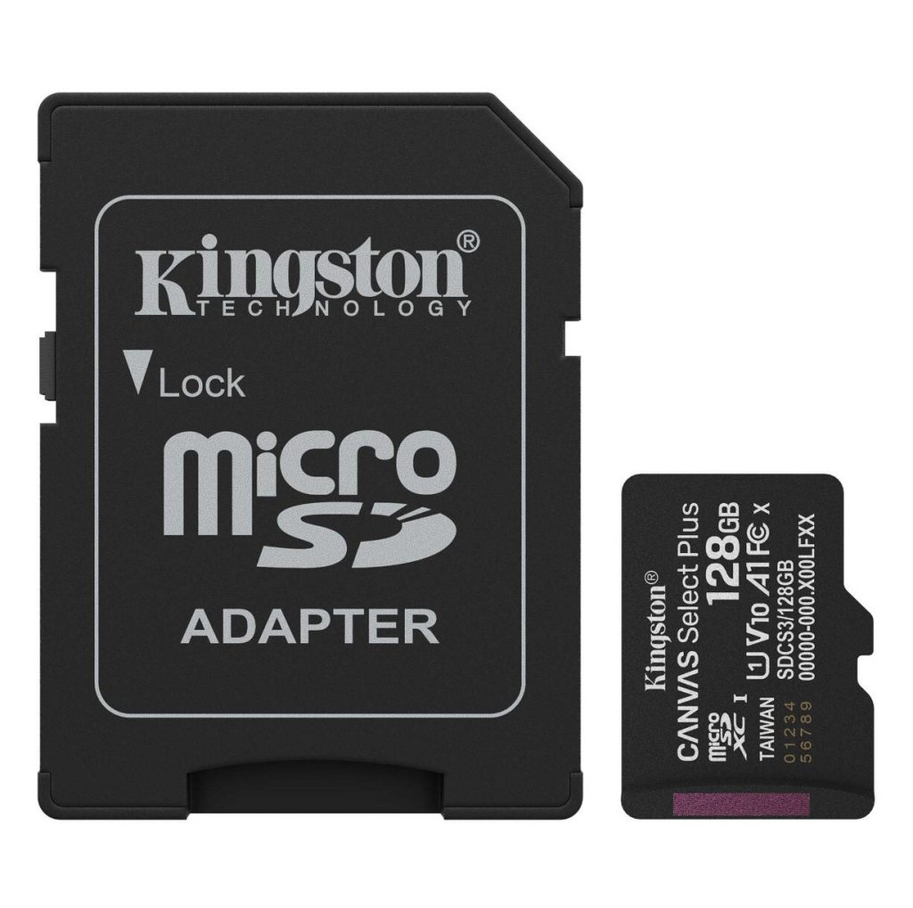 Kingston SDCS3128GB Memoria Micro SDXC 128GB V10 A1 Con Adattatore