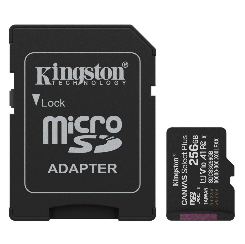 KINGSTON SDCS3256GB Memoria Micro SDXC 256GB V10 A1 150 Mbs Con Adattatore