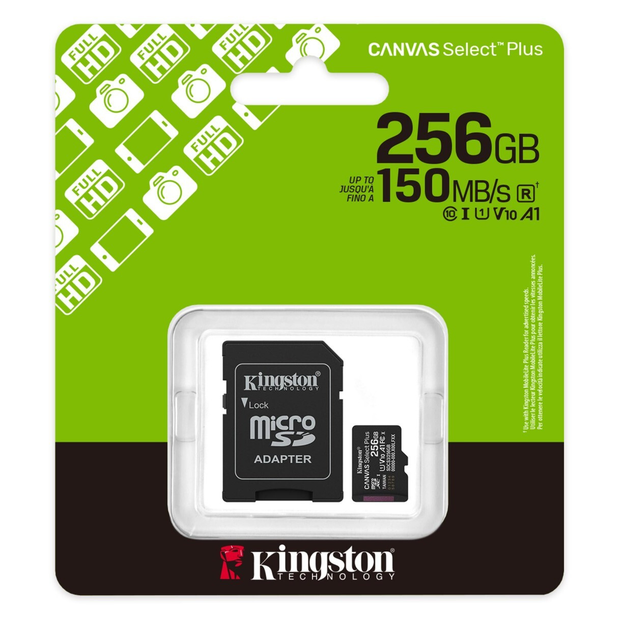 KINGSTON SDCS3256GB Memoria Micro SDXC 256GB V10 A1 150 Mbs Con Adattatore - immagine 3